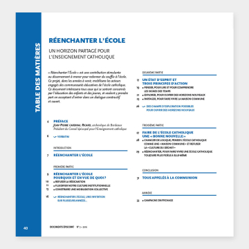 Documents Épiscopat n°2 - « Réenchanter l'École » un horizon partagé pour l'enseignement catholique