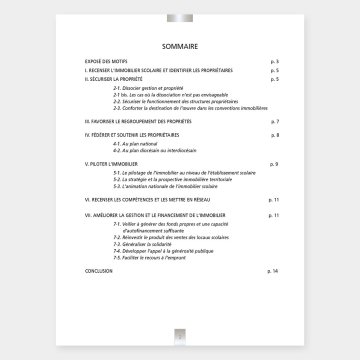 Préconisations pour une politique immobilière de l'enseignement catholique