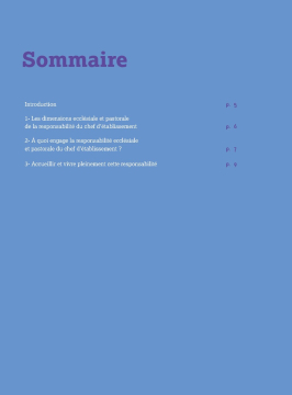 La responsabilité pastorale